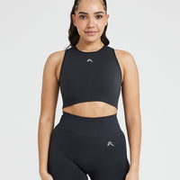Classic Seamless 2.0 Crop Top | Coal Marl