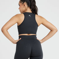 Classic Seamless 2.0 Crop Top | Coal Marl