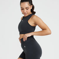Classic Seamless 2.0 Crop Top | Coal Marl
