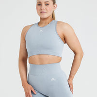 Classic Seamless 2.0 Crop Top | Smoke Grey Marl