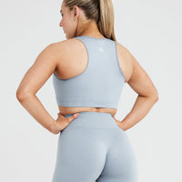 Classic Seamless 2.0 Crop Top | Smoke Grey Marl