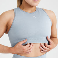 Classic Seamless 2.0 Crop Top | Smoke Grey Marl
