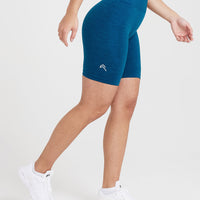 Classic Seamless 2.0 Cycling Shorts | Petrol Blue Marl