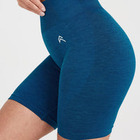 Classic Seamless 2.0 Cycling Shorts | Petrol Blue Marl