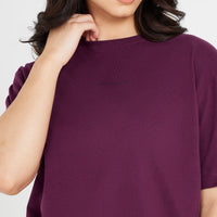 Classic Mirror Graphic Oversized T-Shirt | Washed Ripe Fig