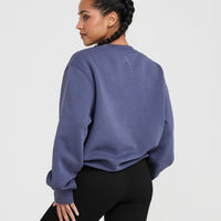 Classic Lounge Oversized Crew Neck | Slate Blue