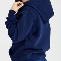 Classic Lounge Oversized Zip Through Hoodie | Midnight