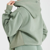 Classic Lounge Oversized Zip Through Hoodie | Sage