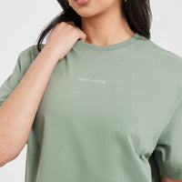 Classic Mirror Graphic Oversized T-Shirt | Washed Sage