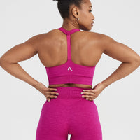 Classic Seamless 2.0 V-Neck Bralette | Fuchsia Marl