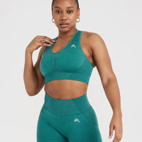 Classic Seamless 2.0 V-Neck Bralette | Mineral Green Marl