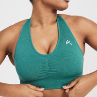 Classic Seamless 2.0 V-Neck Bralette | Mineral Green Marl
