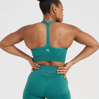 Classic Seamless 2.0 V-Neck Bralette | Mineral Green Marl