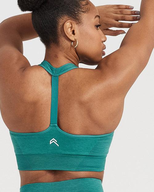 Oner Modal Classic Seamless 2.0 V-Neck Bralette | Mineral Green Marl