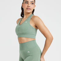 Classic Seamless 2.0 V-Neck Bralette | Sage Marl