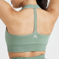Classic Seamless 2.0 V-Neck Bralette | Sage Marl