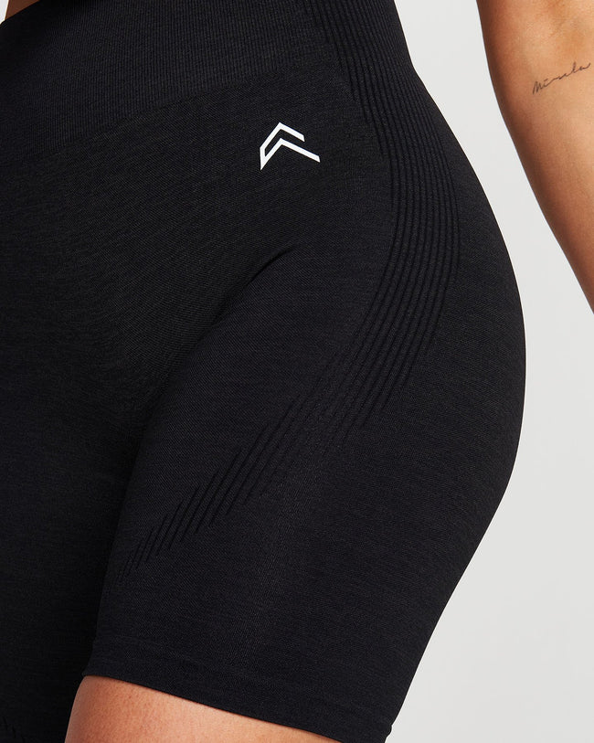 Classic Seamless Cycling Shorts | Black Marl
