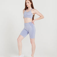 Classic Seamless Cycling Shorts | Ice Grey Marl