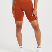 Effortless Seamless Cycling Shorts | Warm Copper