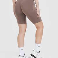 Effortless Seamless Cycling Shorts | Washed Cool Brown