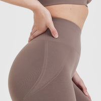 Effortless Seamless Cycling Shorts | Washed Cool Brown