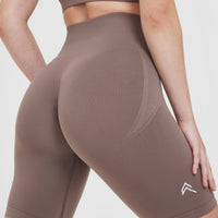 Effortless Seamless Cycling Shorts | Washed Cool Brown