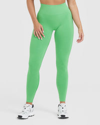 Effortless Seamless Leggings with White Logo | Jade