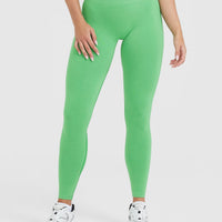 Effortless Seamless Leggings with White Logo | Jade