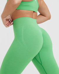 Effortless Seamless Leggings with White Logo | Jade