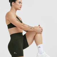 Effortless Seamless Cycling Shorts | Khaki