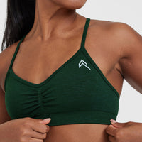 Effortless Strappy Bralette with White Logo | Evergreen