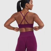 Effortless Strappy Bralette with White Logo | Ripe Fig