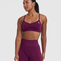 Effortless Strappy Bralette with White Logo | Ripe Fig