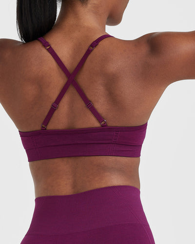 Effortless Strappy Bralette with White Logo | Ripe Fig