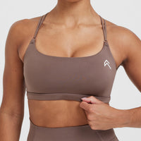 Everyday Cross Over Bralette | Cool Brown