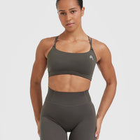 Everyday Cross Over Bralette | Deep Taupe