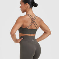 Everyday Cross Over Bralette | Deep Taupe