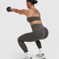 Everyday Cross Over Bralette | Deep Taupe