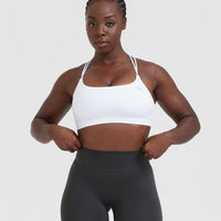 Everyday Cross Over Bralette | White