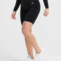 Effortless Seamless Cycling Shorts | Black