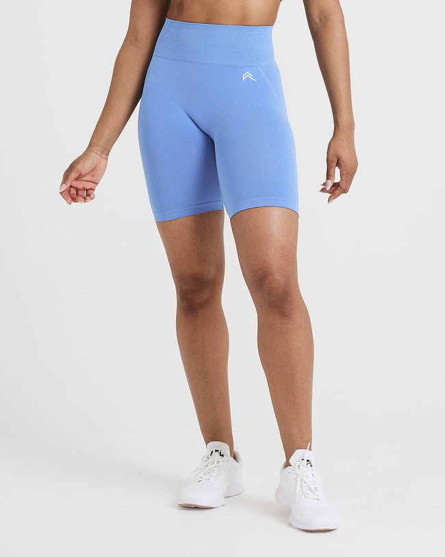 Effortless Seamless Cycling Shorts | Light Denim
