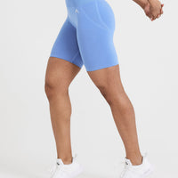 Effortless Seamless Cycling Shorts | Light Denim