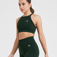 Effortless Seamless High Neck Bralette | Evergreen