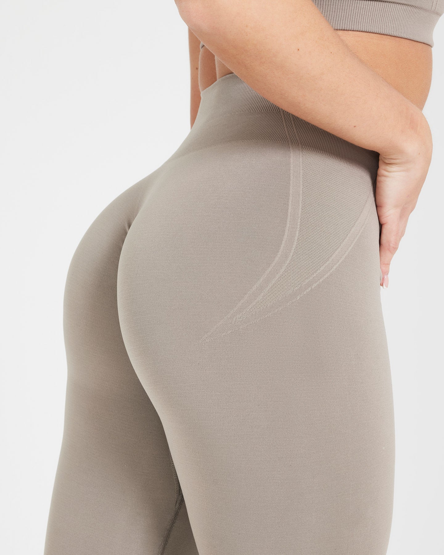 Effortless Seamless Leggings with White Logo | Minky