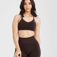 Effortless Micro Bralette with White Logo | 70% Cocoa