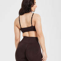 Effortless Micro Bralette with White Logo | 70% Cocoa