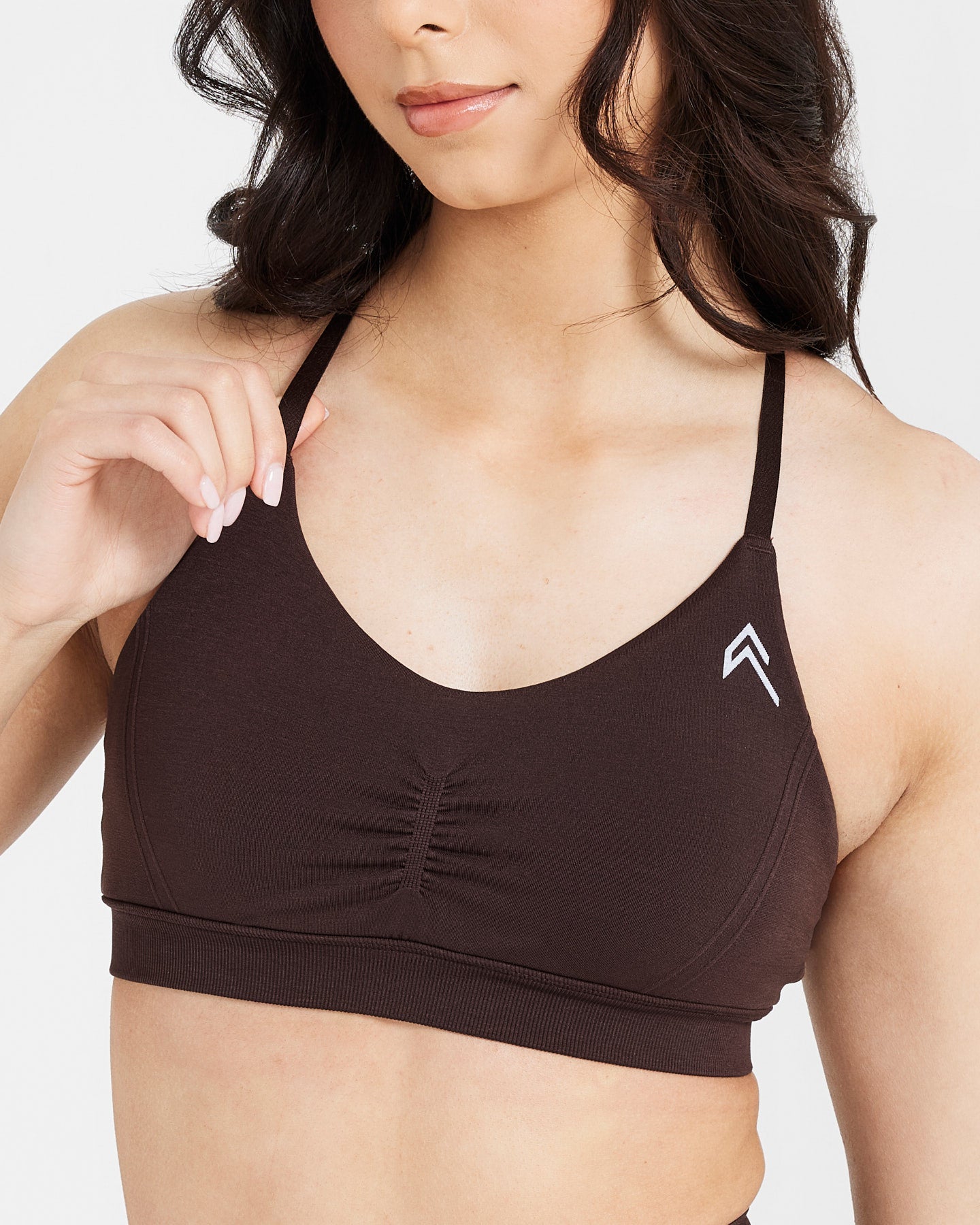 Effortless Micro Bralette with White Logo | 70% Cocoa