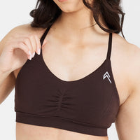 Effortless Micro Bralette with White Logo | 70% Cocoa