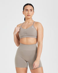 Effortless Micro Bralette with White Logo | Minky