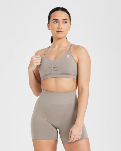 Effortless Micro Bralette with White Logo | Minky